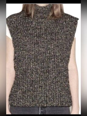 ISABEL MARANT ETOILE Megan Melange Turtleneck Vest